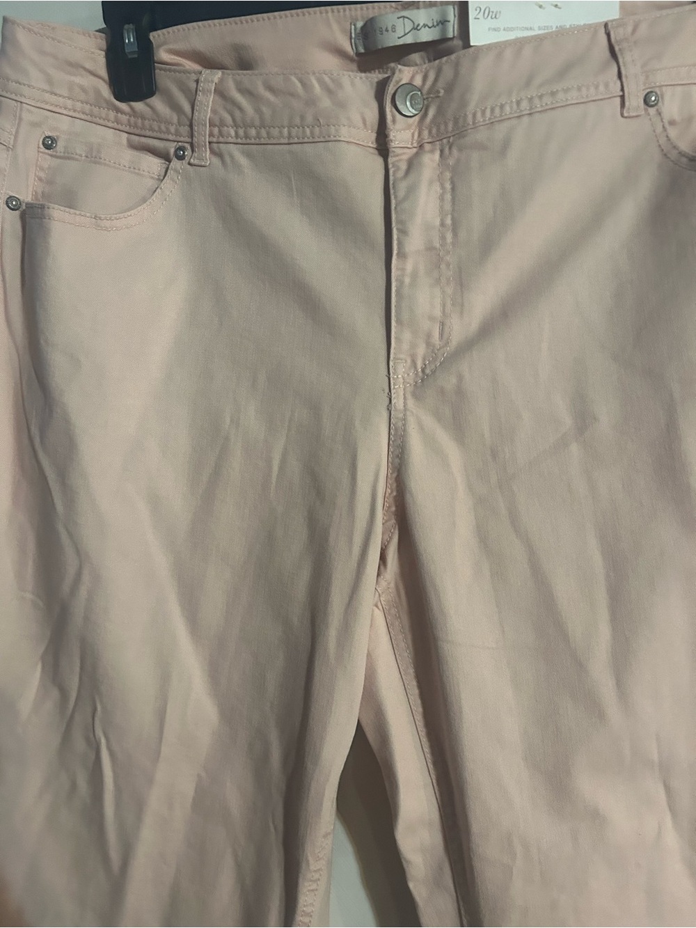 C EST 1946 Denim Womens  Blush Pink Jeans 20W Skinny NWT
